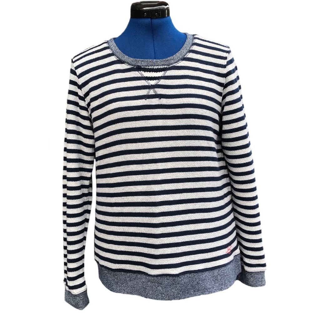 Levis Navy and Gray Striped Sweater